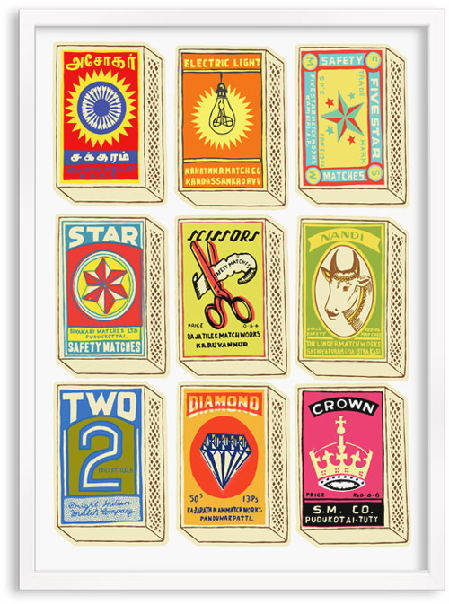 Retro matchbox shop