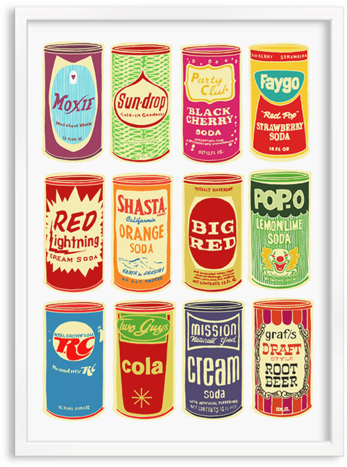 Retro Soda Cans