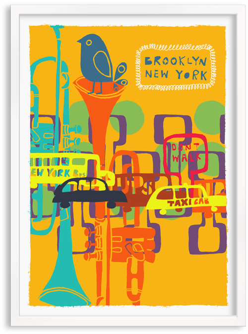 Brooklyn New York limited edition hand printed hand drawn pop art Silk screen prints by Patrick Edgeley
