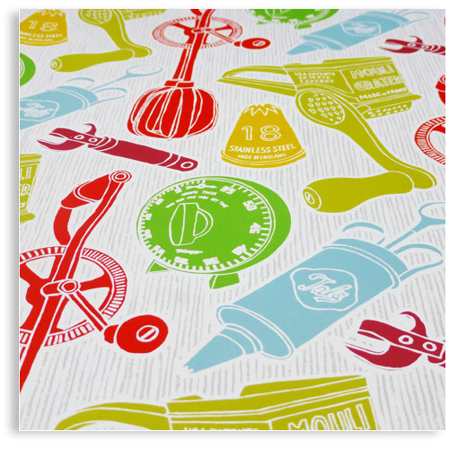 Kitchenware limited edition hand printed hand drawn pop art Silk screen prints by Patrick Edgeley