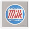 vintage Milk Top limited edition hand printed hand drawn pop art Silk screen prints by Patrick Edgeley