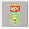 vintage Soda Can limited edition hand printed hand drawn pop art Silk screen prints by Patrick Edgeley